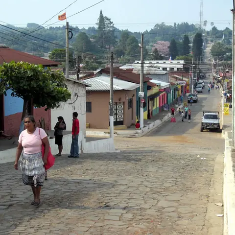 Colorful street in Concepción de Ataco