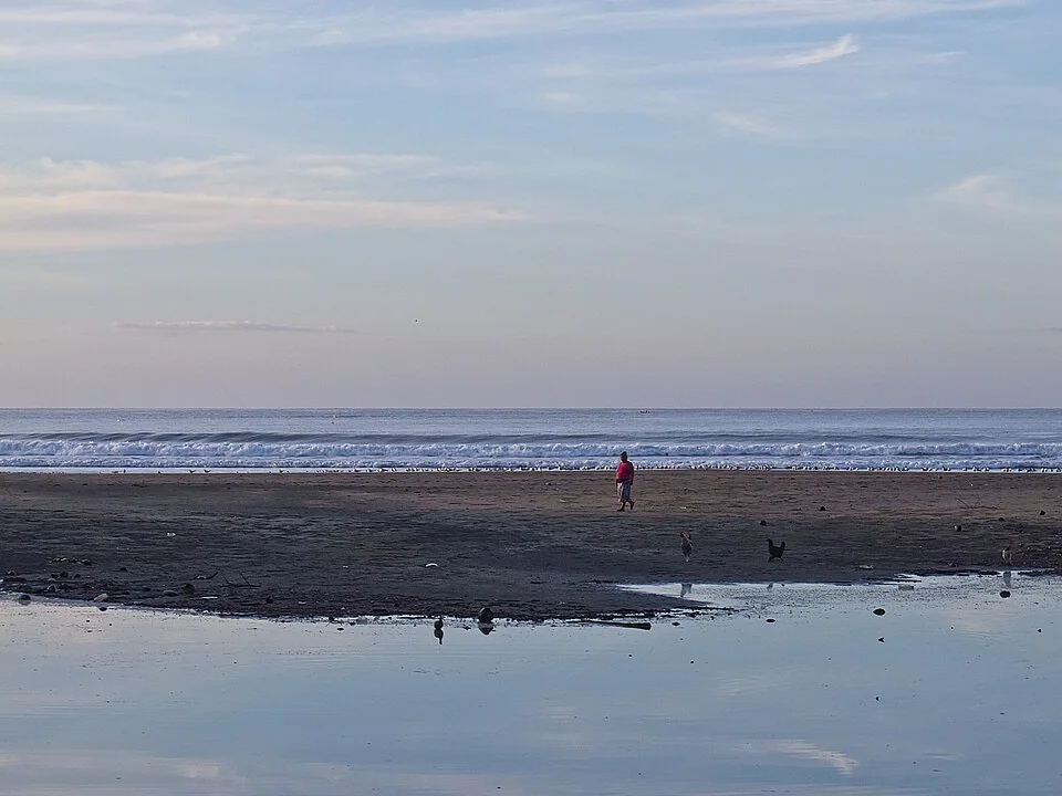 Broad Pacific shore at El Cuco in eastern El Salvador