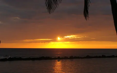 Sunset over the Pacific at Salinitas, El Salvador