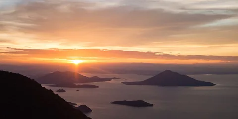 Gulf of Fonseca islands and volcanic silhouettes at sunset