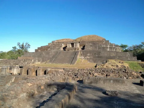 Monumental stepped structure at Tazumal in Chalchuapa